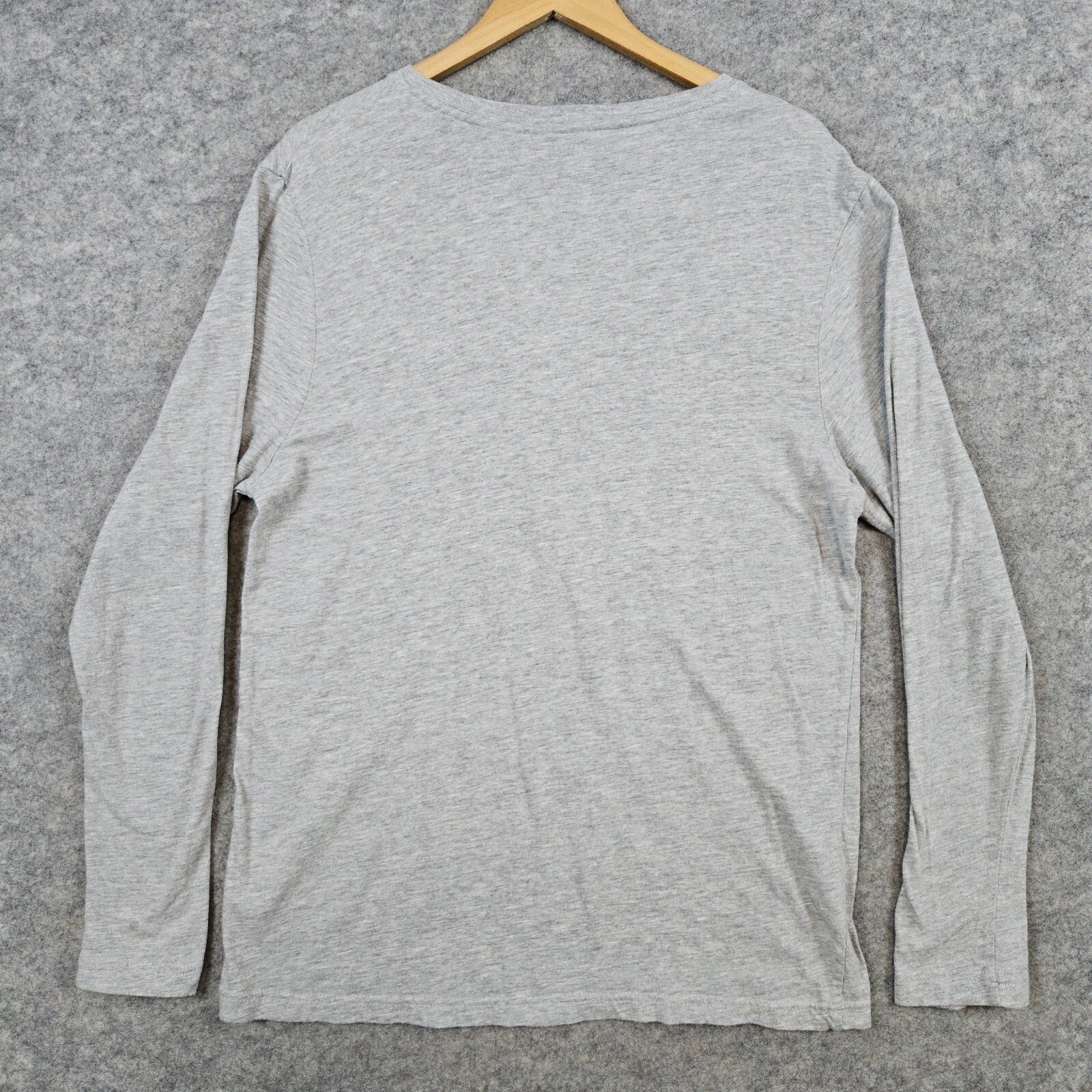 Lucky Brand Sleepwear Heathered Gray Henley Top Size L Surfboard Bear Embroidery gallery
