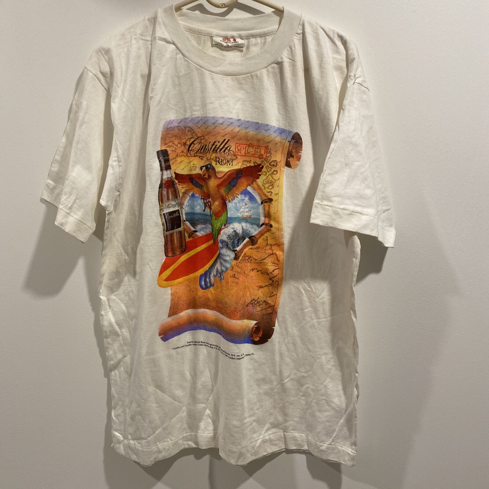Vintage Castillo Spiced Rum T-Shirt NWOT Size Large 1993 Single Stitch gallery