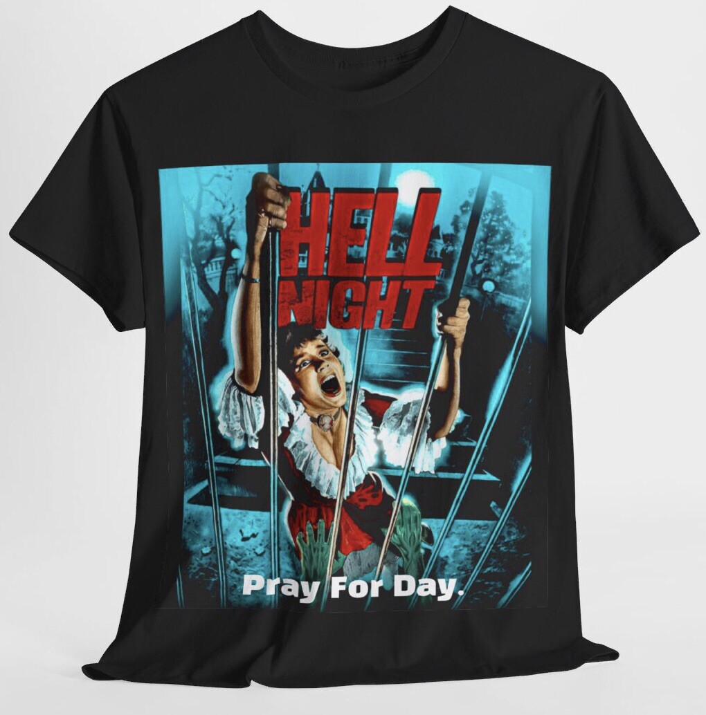 Hell Night T Shirt - Linda Blair - 80's Horror Classic Halloween Retro Tee - New gallery