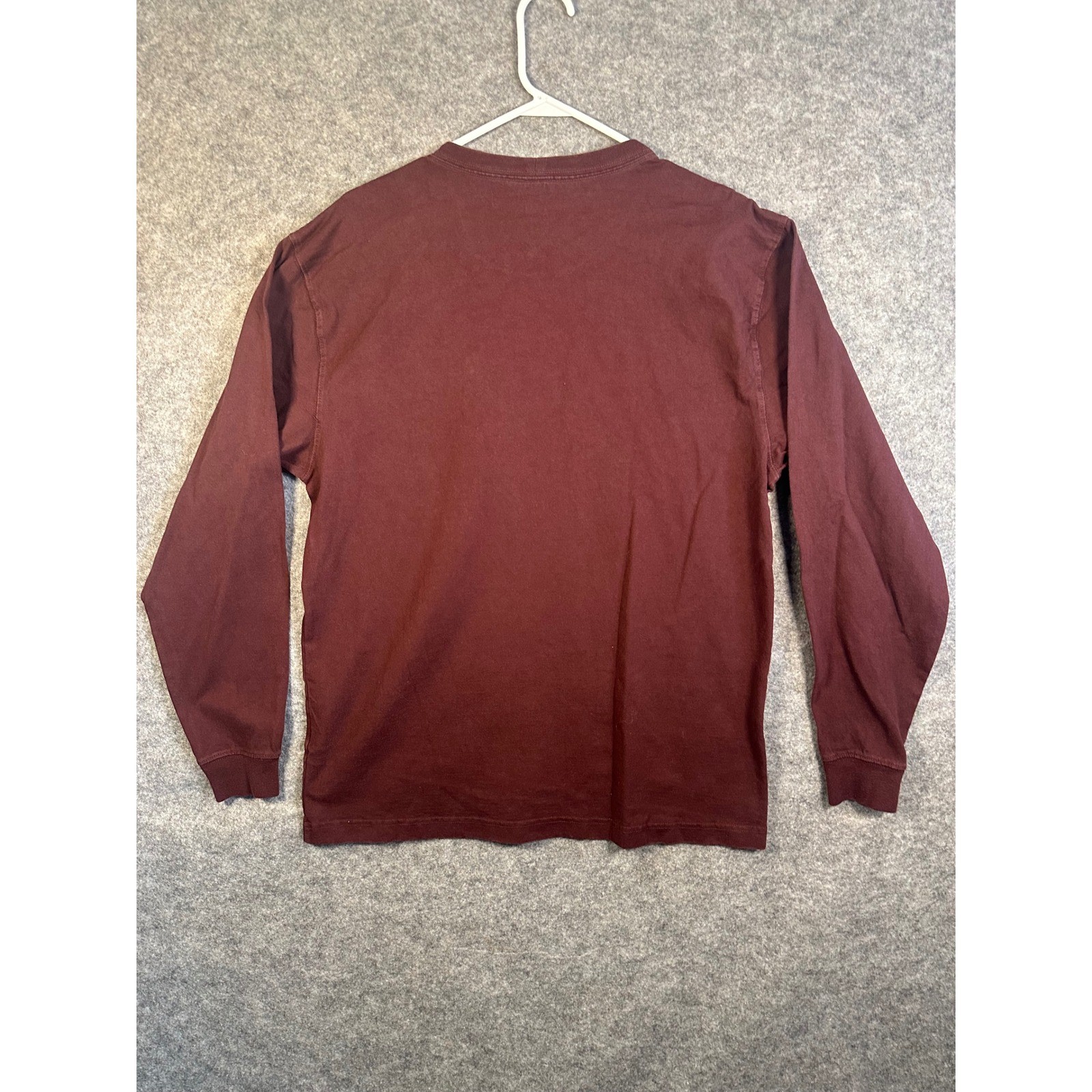 Carhartt Mens Loose Fit Long Sleeve Pocket T-Shirt Burgundy Maroon K126 Size M gallery