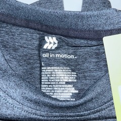 Men’s All In Motion Short Sleeve Soft Stretch T Shirt Blue Size Large NWT