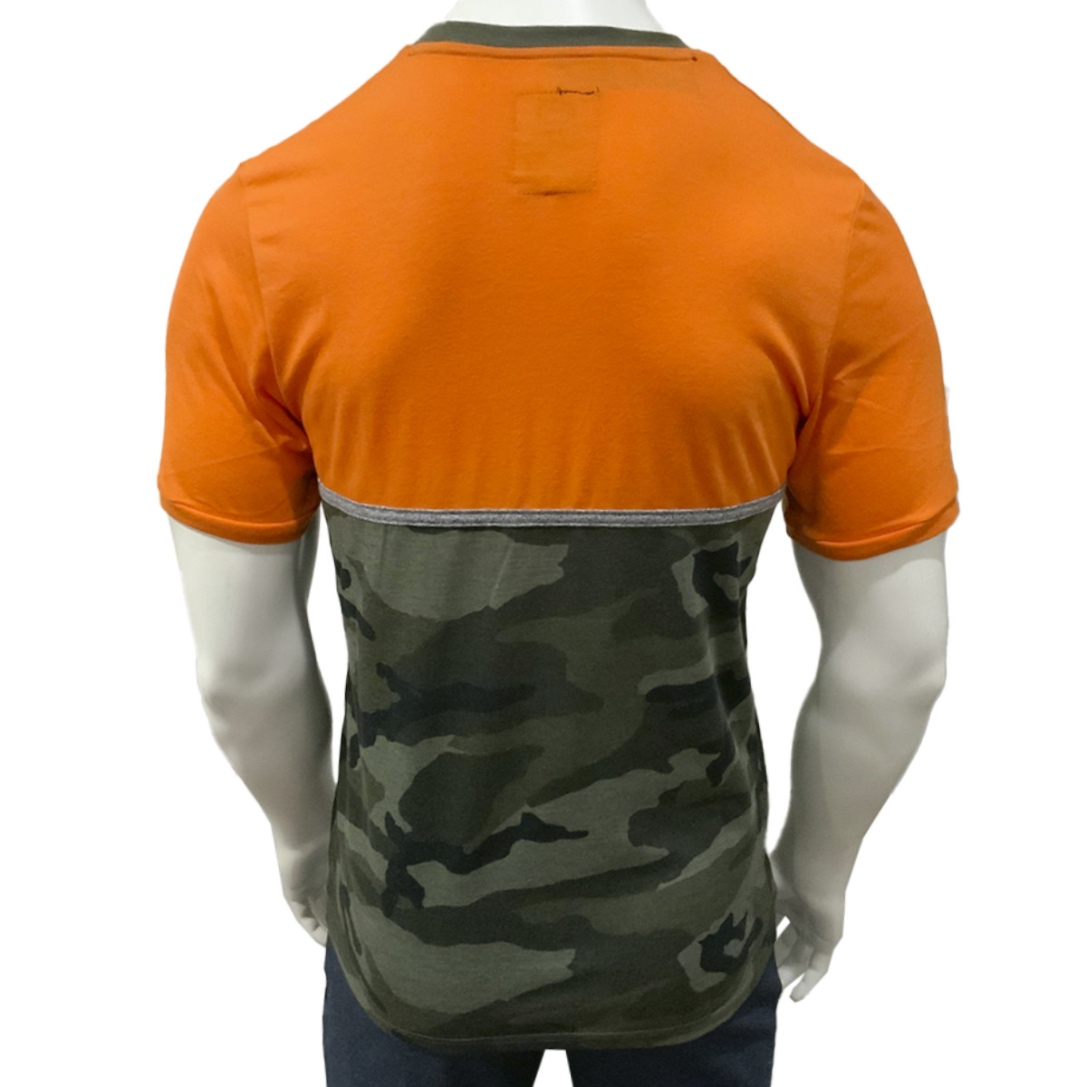 MSRP $38.99 NWT ECKO UNLTD. MEN ORANGE GREEN CAMO CREW NECK SHORT SLEEVE T-SHIRT gallery