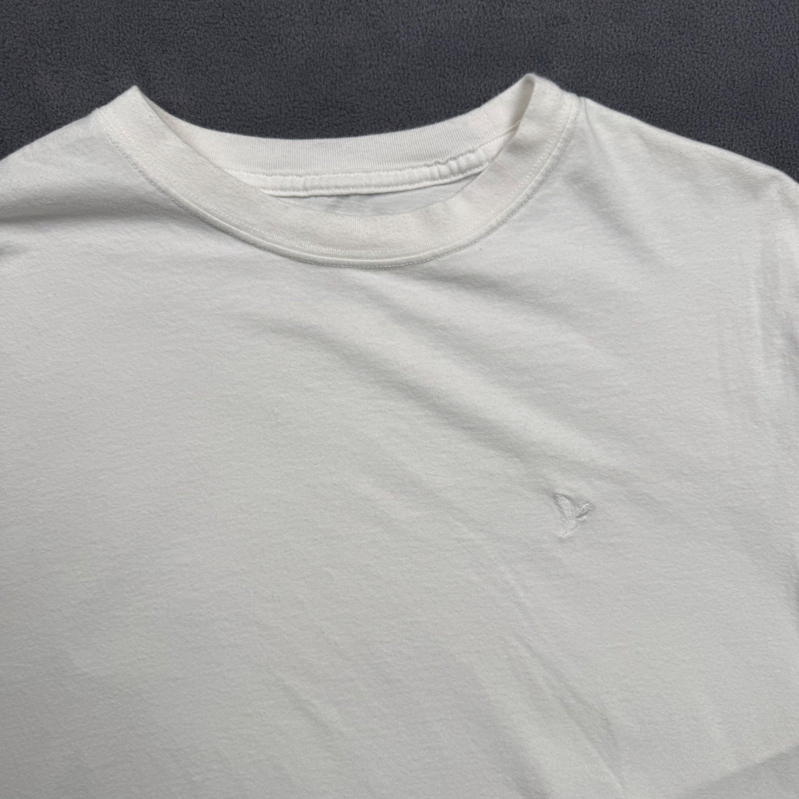 American Eagle T-Shirt Cotton Jersey Minimalist Casual White Medium Tall gallery