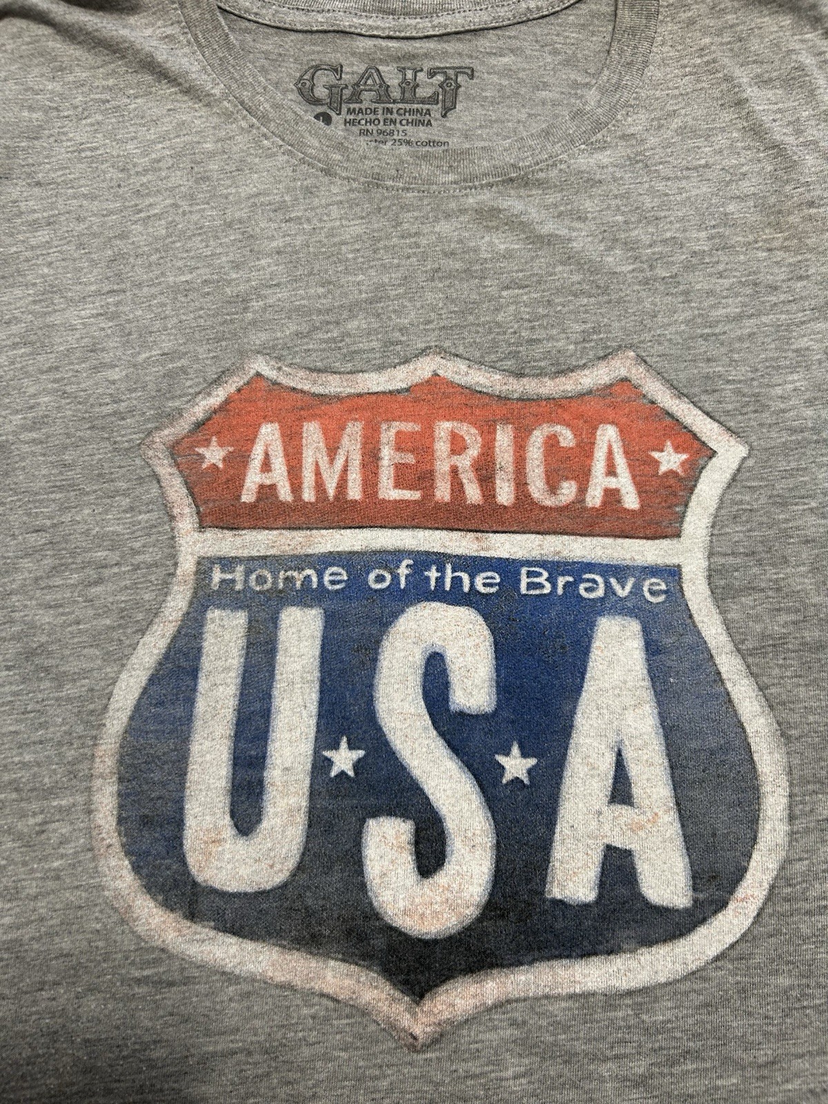 GALT America “USA" Men’s Soft Feel TSHIRT Size Large, Preowned gallery