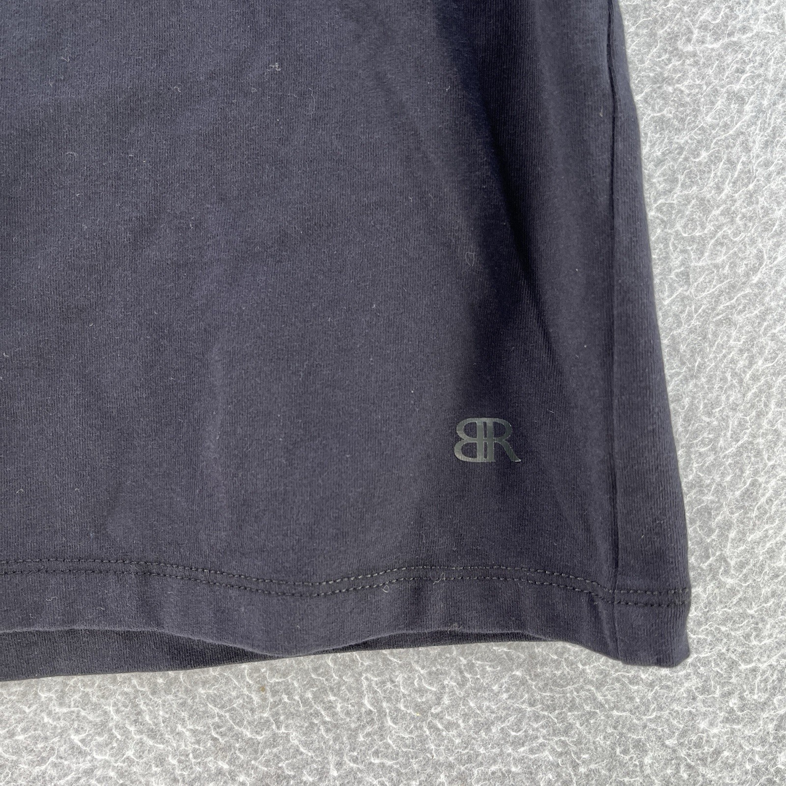 Banana Republic Mens V Neck Shirt Large L Black Cotton Spandex Short Sleeve gallery