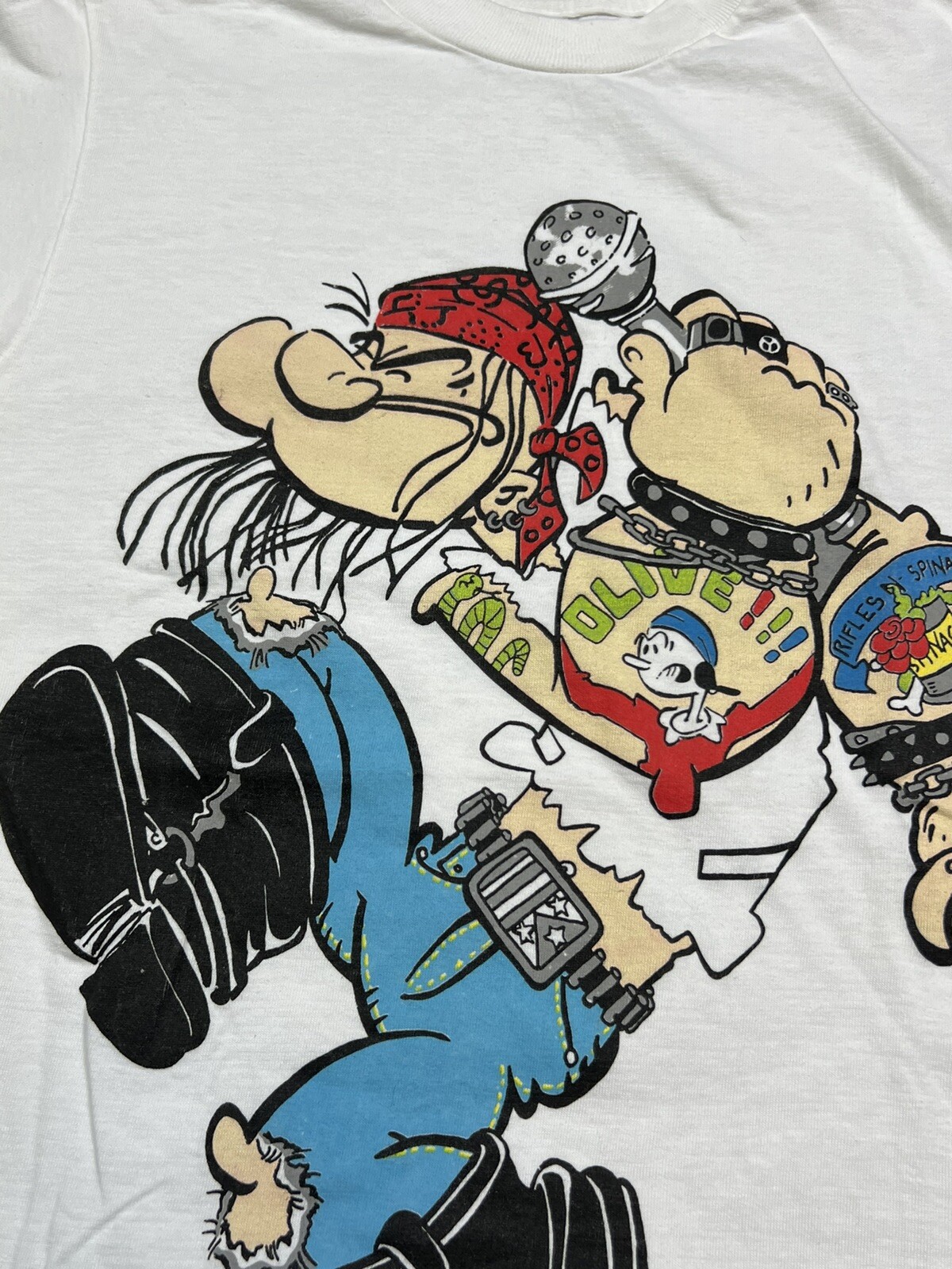 Popeye Punk Rock T-Shirt Men's M Single Stitch Vintage 90s gallery