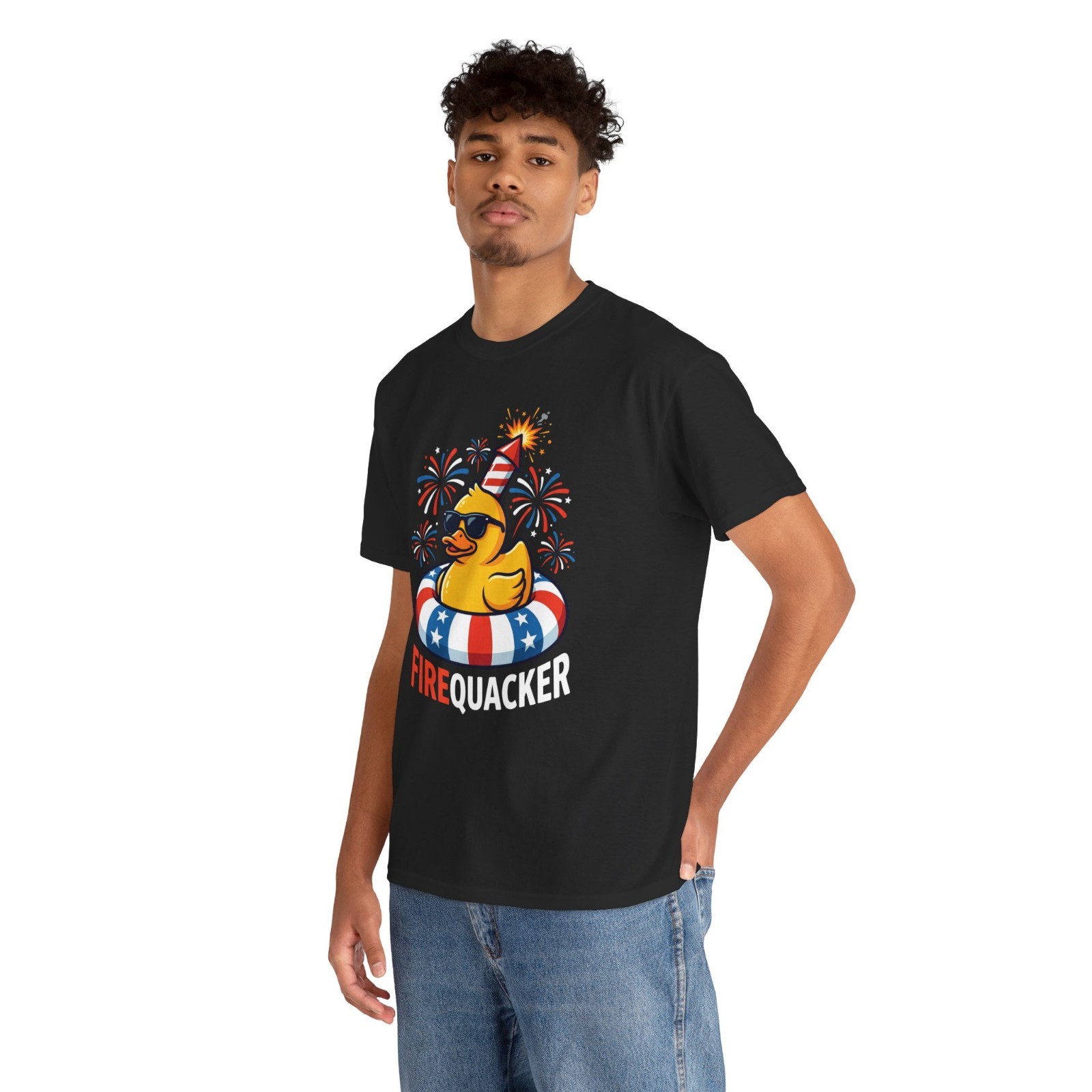 Funny Firequacker Duck Patriotic 4th of July Shirt Unisex T-Shirt gallery