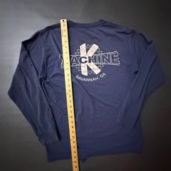Thrashed Grunge T Shirt Mens Medium Blue Double Sided Workwear Faded Skater Y2k
