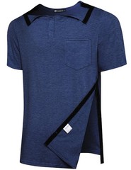 Men’s Post Shoulder Surgery Recovery Shirt Tear Away Short Sleeve Rotator Cuf…