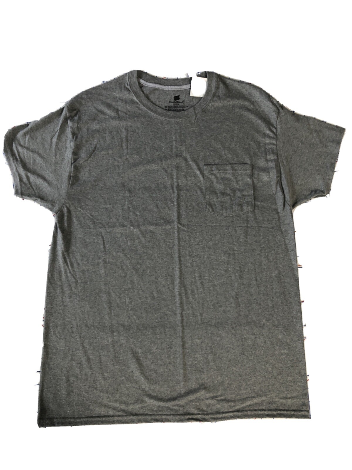 Hanes Comfortblend Pocket T-Shirt Gray Large