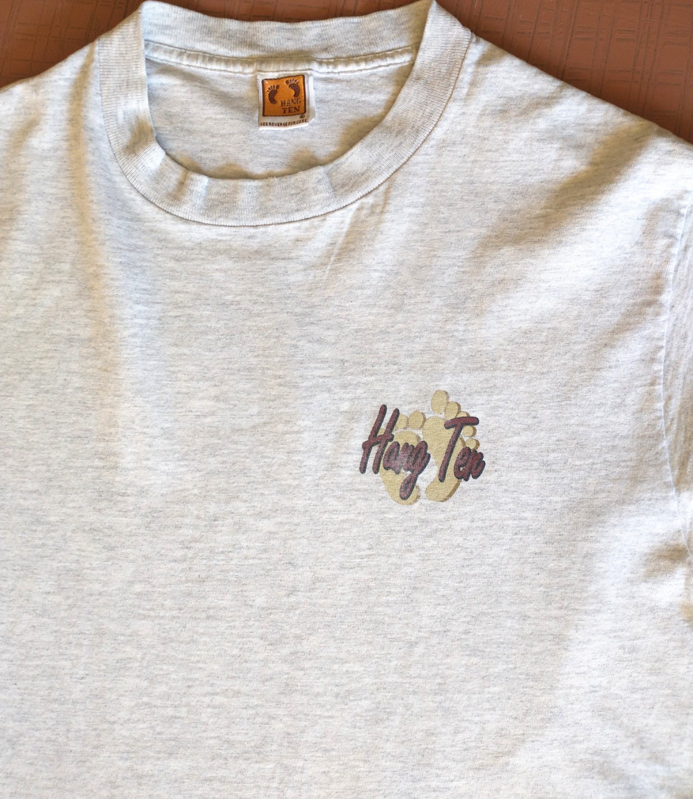 Hang Ten Vintage T Shirt Heather Gray Size L Surfer Surf Beach California gallery