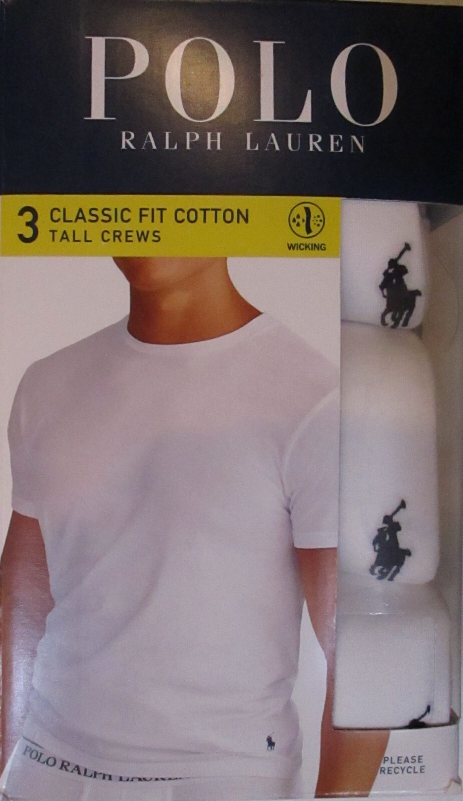 3 GENUINE POLO RALPH LAUREN MENS 1XL TO 6XL BIG&TALL WHITE COTTON CREW T-SHIRTS