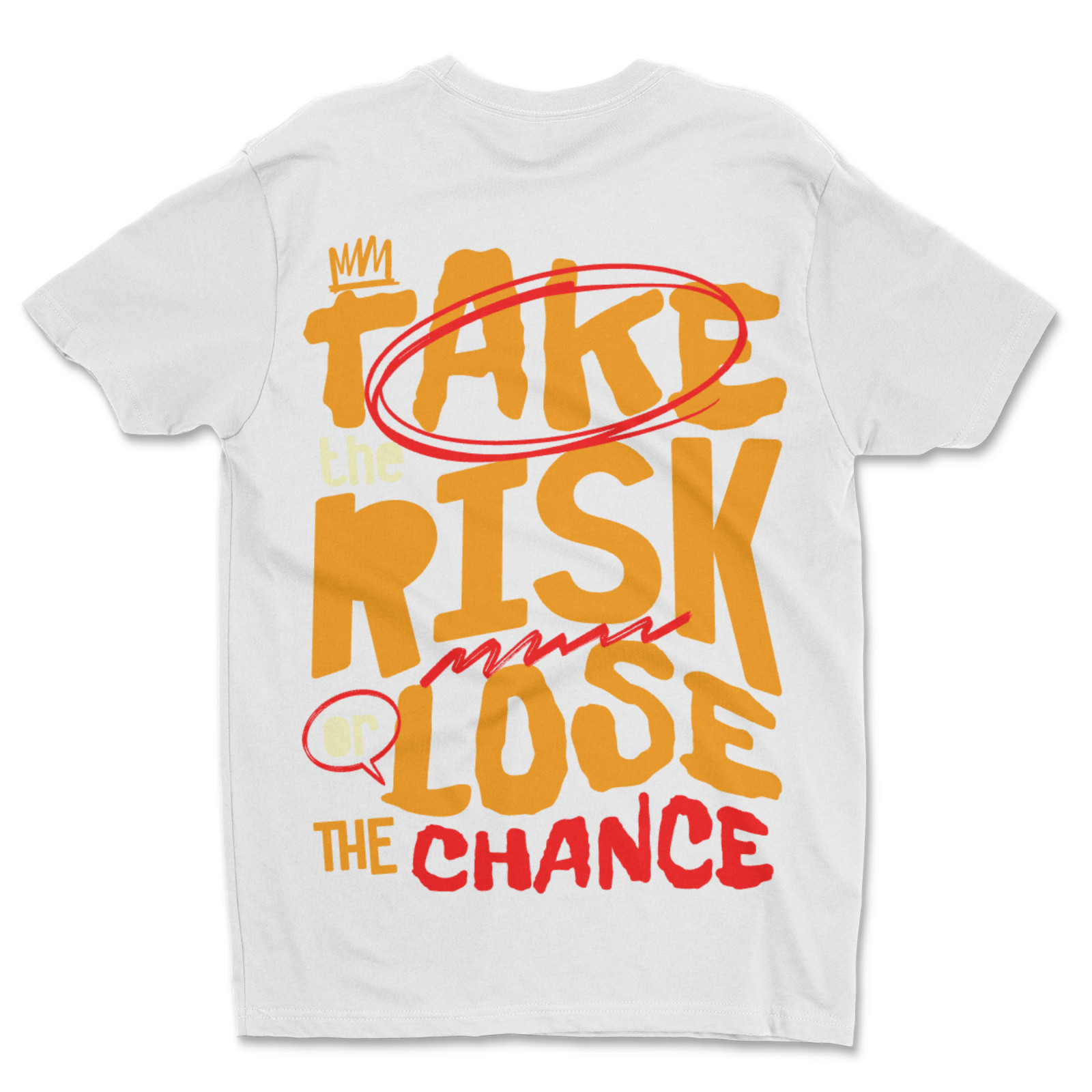 Custom T-Shirt Take The Risk, Dtf Print On Next Level T-Shirt unisex Soft Cotton gallery