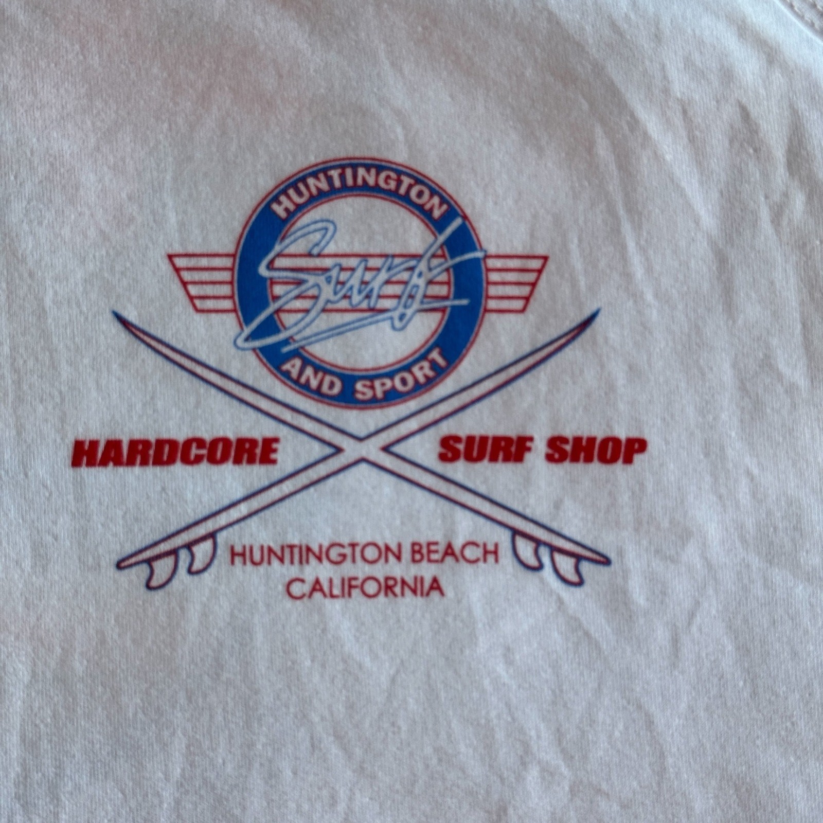 NWT Huntington Beach Surf & Sport HSS 4th of July Tank Top Medium White Graphic gallery