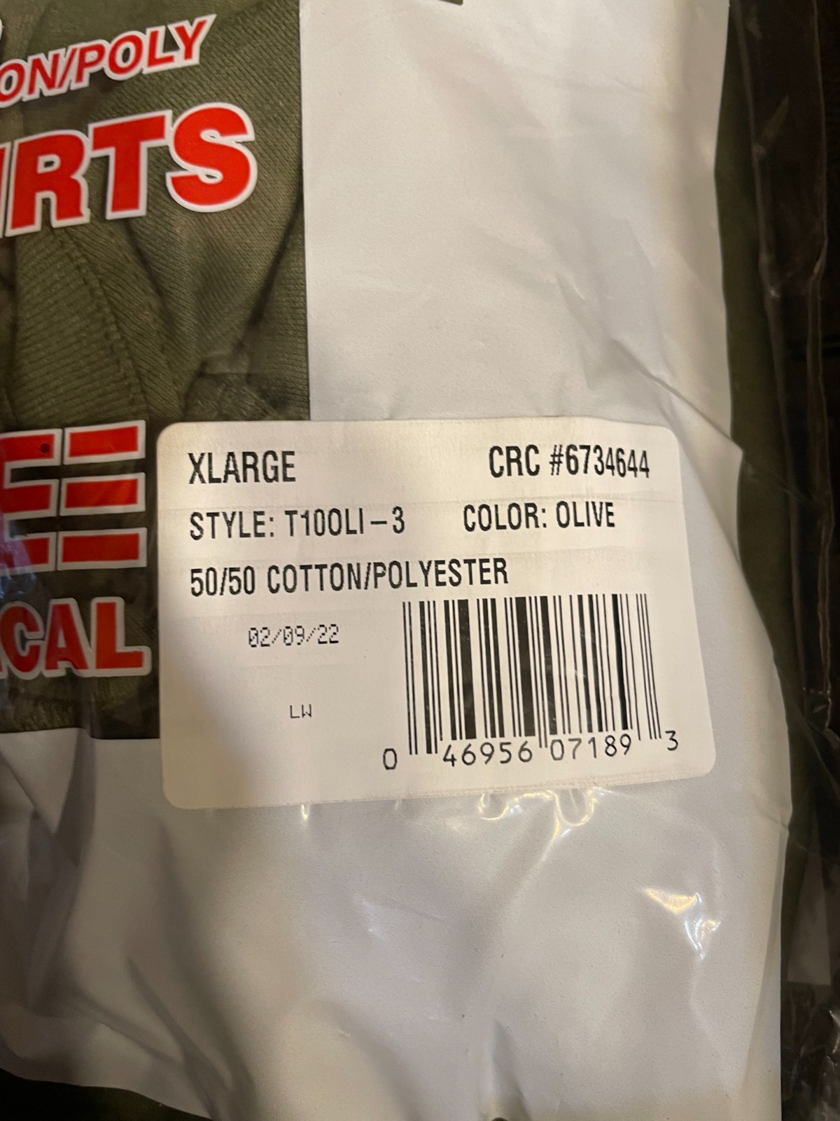 Duke Tactical T-Shirts 50/50 Cotton Poly Olive Drab 3 Pack Size XL X-Large gallery