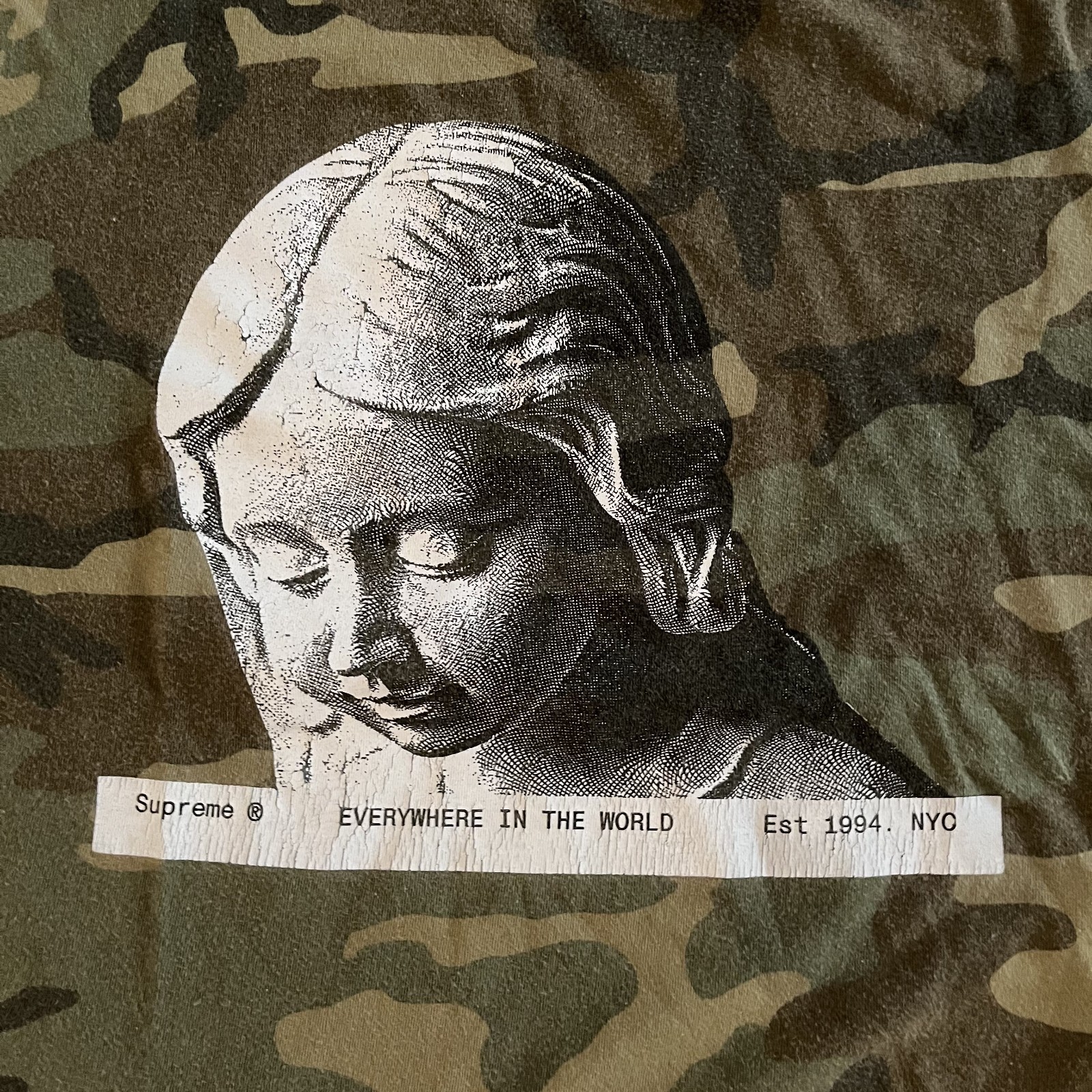 Supreme Everywhere Tee Woodland Camo Size L Mens T-Shirt FW20 Made in USA RARE gallery