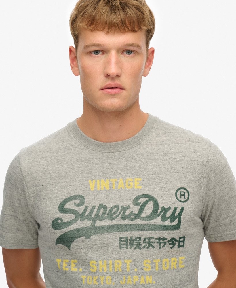 Superdry T-Shirt Short Sleeve Crew Neck Top VL Classic Relaxed Tee Blue Grey Red gallery