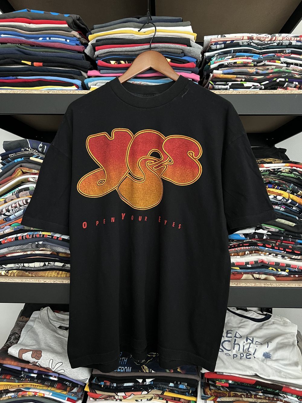 90’s Yes Band Open Your Eves Tour Black Short Sleeve Unisex Tshirt S-5XL