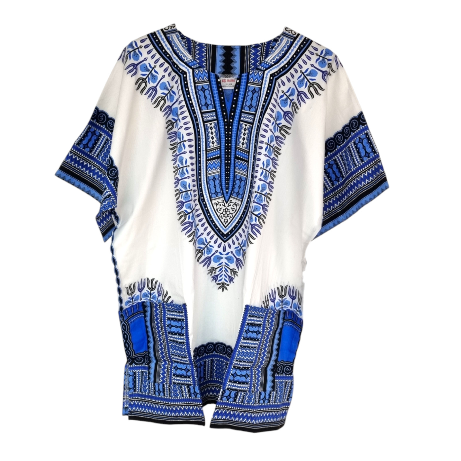 100% COTTON Unisex Dashiki Africa Tribal Print Festival Kaftans Shirt Blouse Top gallery