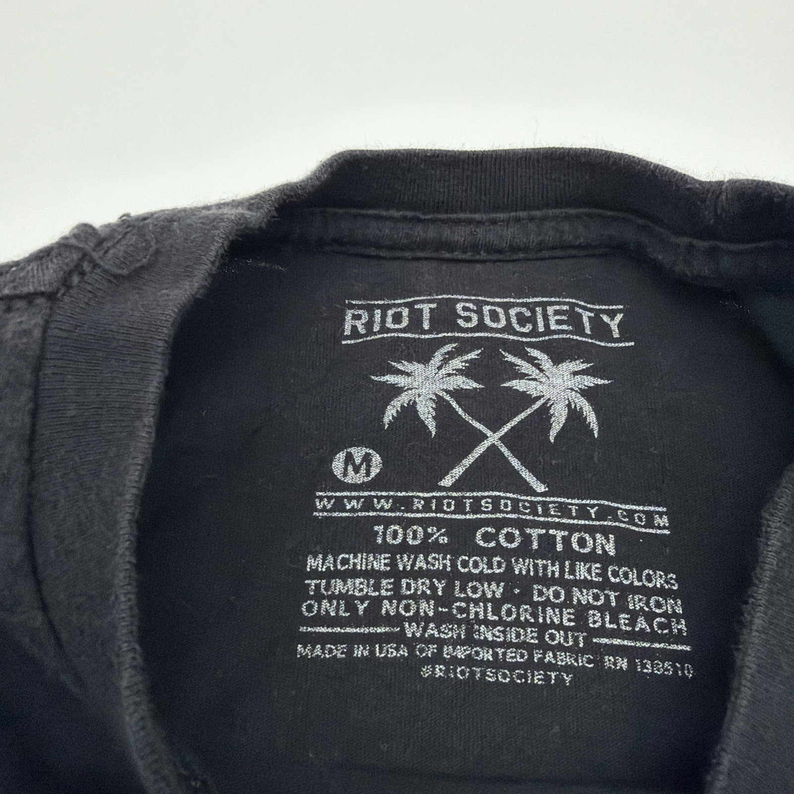 Rio Society T-shirt Men M Black Graphic Print 100% Cotton In USA .#47414 gallery