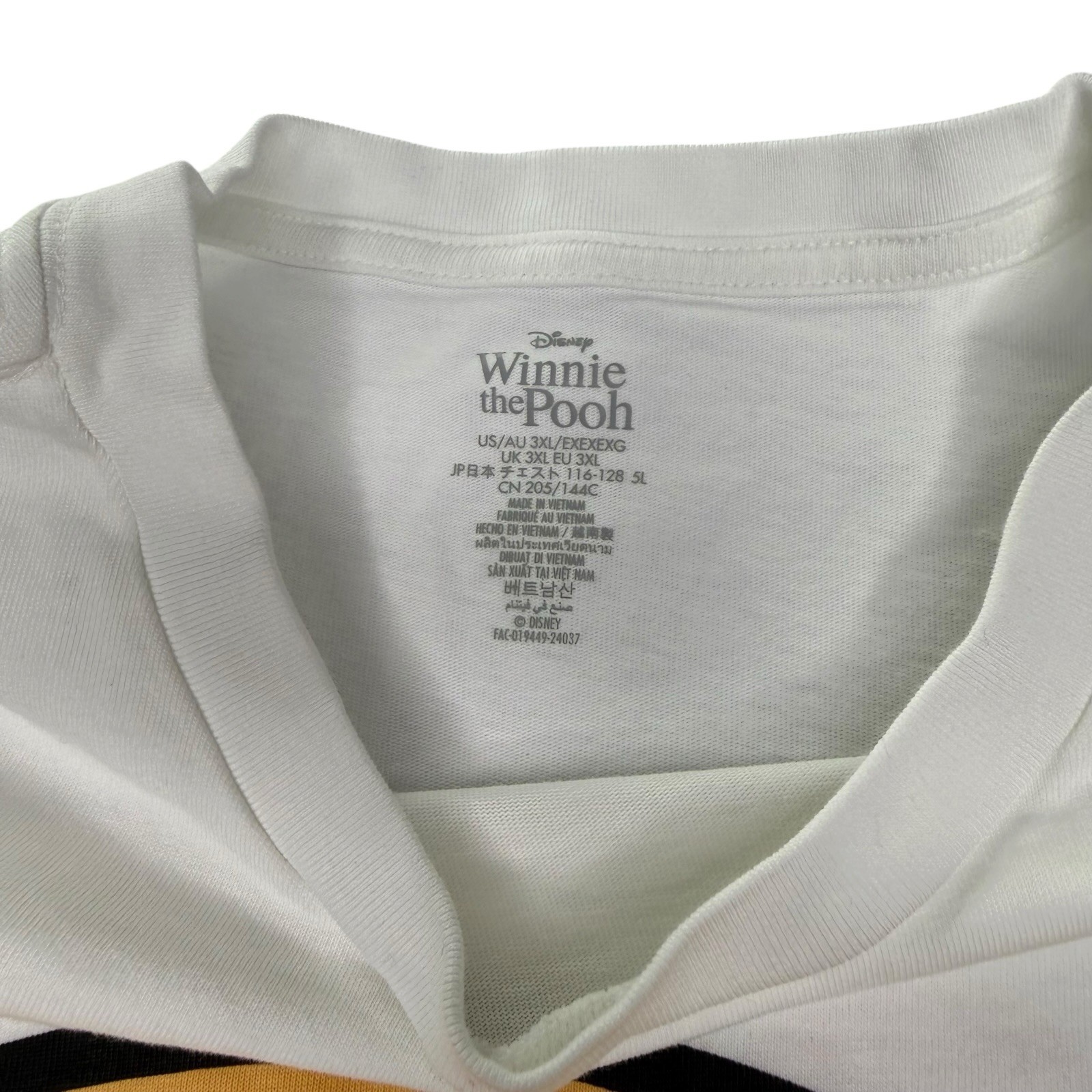Disney Winnie The Pooh Face Graphic T Shirt Mens 3XL White Short Sleeve Tee gallery