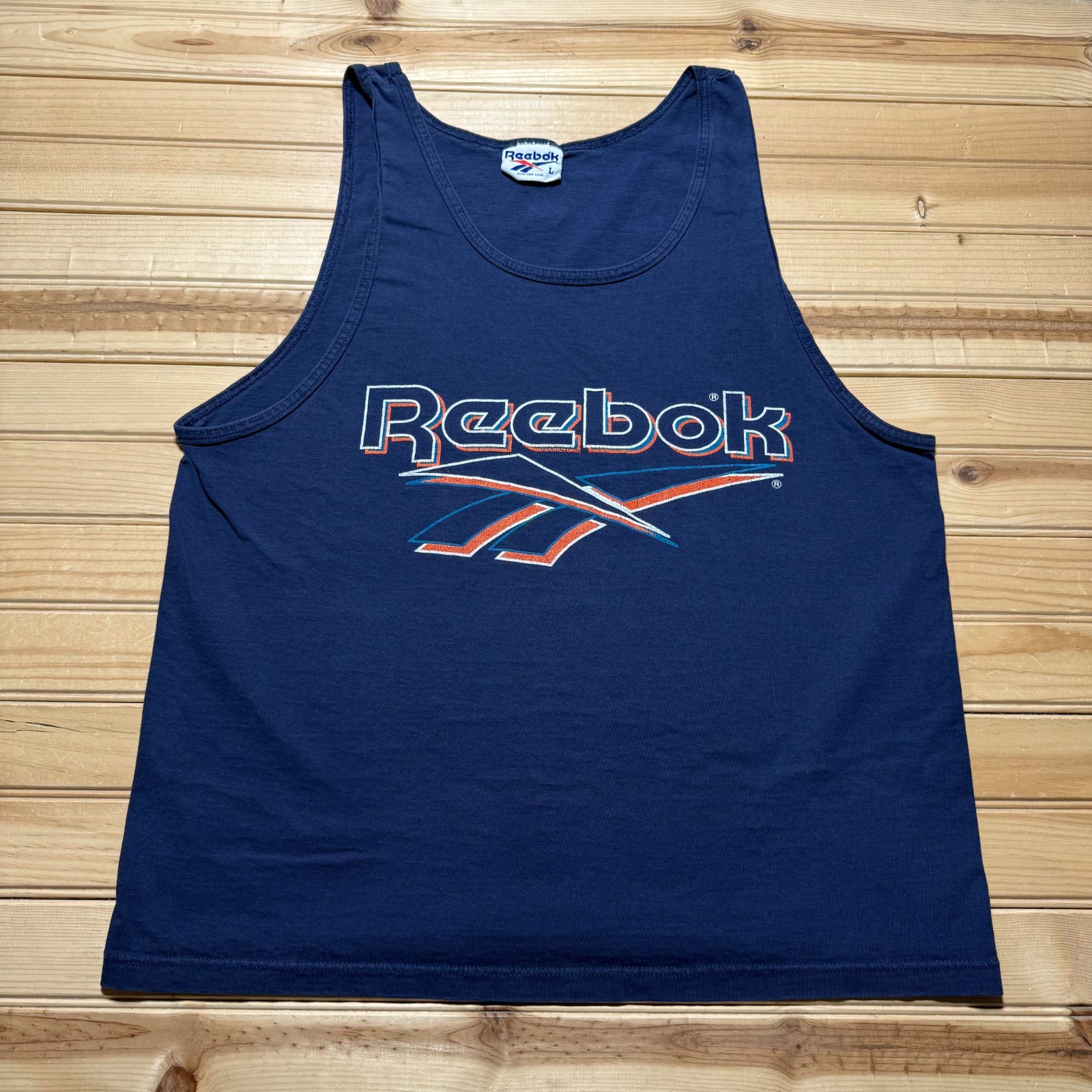 Vintage 90s Reebok Vector Logo Streetwear Graphic Tank Top Men's - Size Large gallery