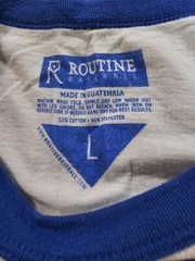 Routine Baseball RB 3/4 Sleeve T-Shirt Blue Mens Large