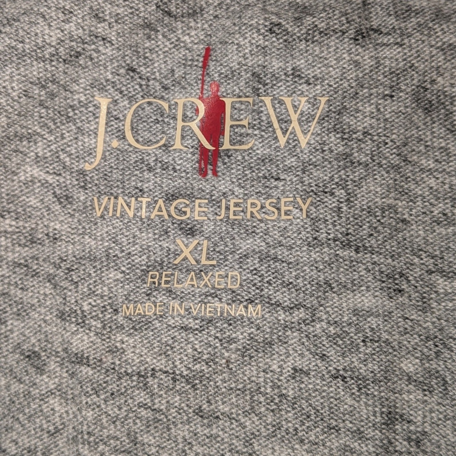 J. Crew Men XL Relaxed Vintage Jersey Henley Shirt Heather Grey NWOT $45 gallery