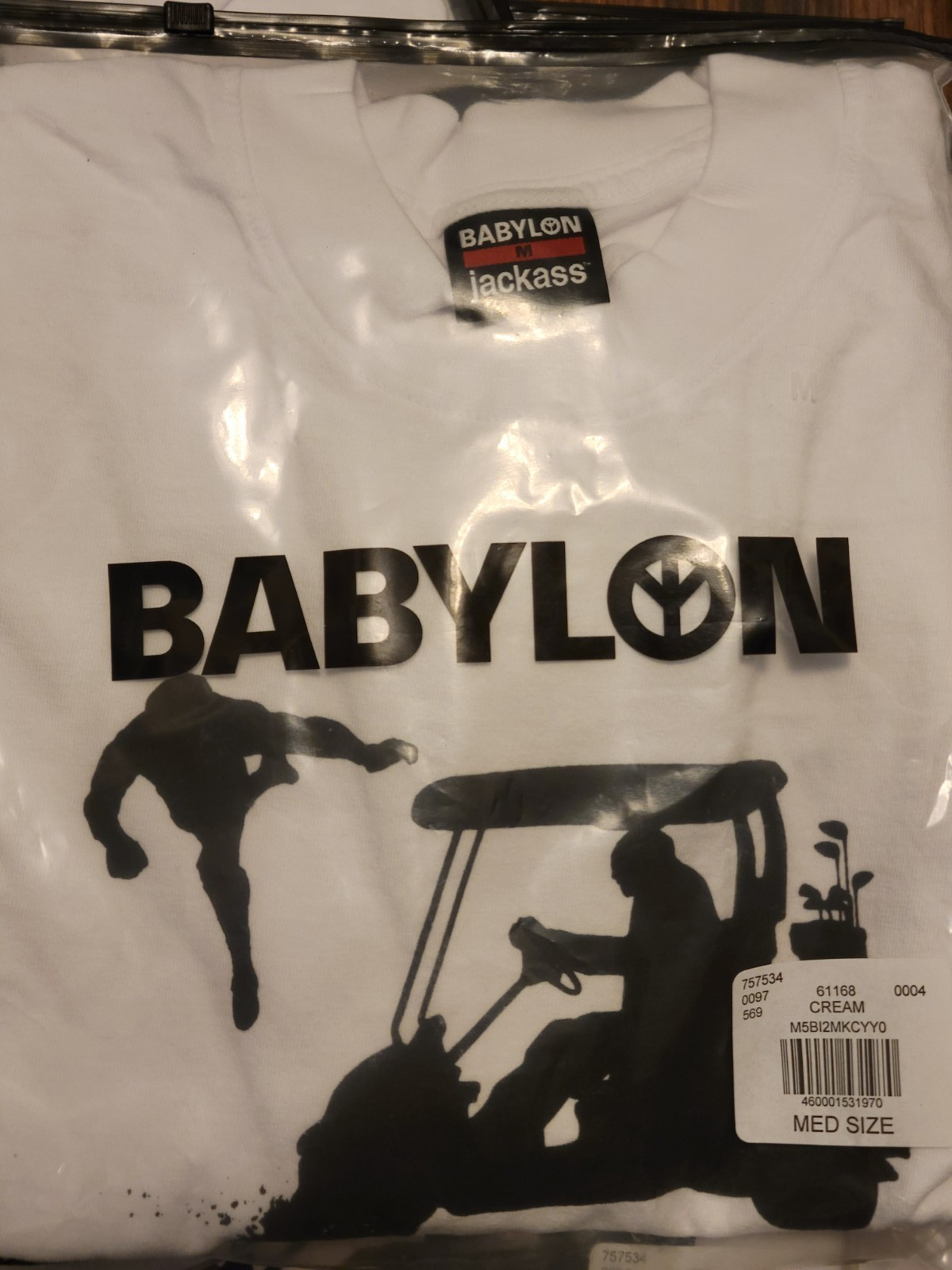 Babylon Jackass Golf Cart Short Sleeve Tee Size M ~ MEDIUM Brand New in the Bag gallery
