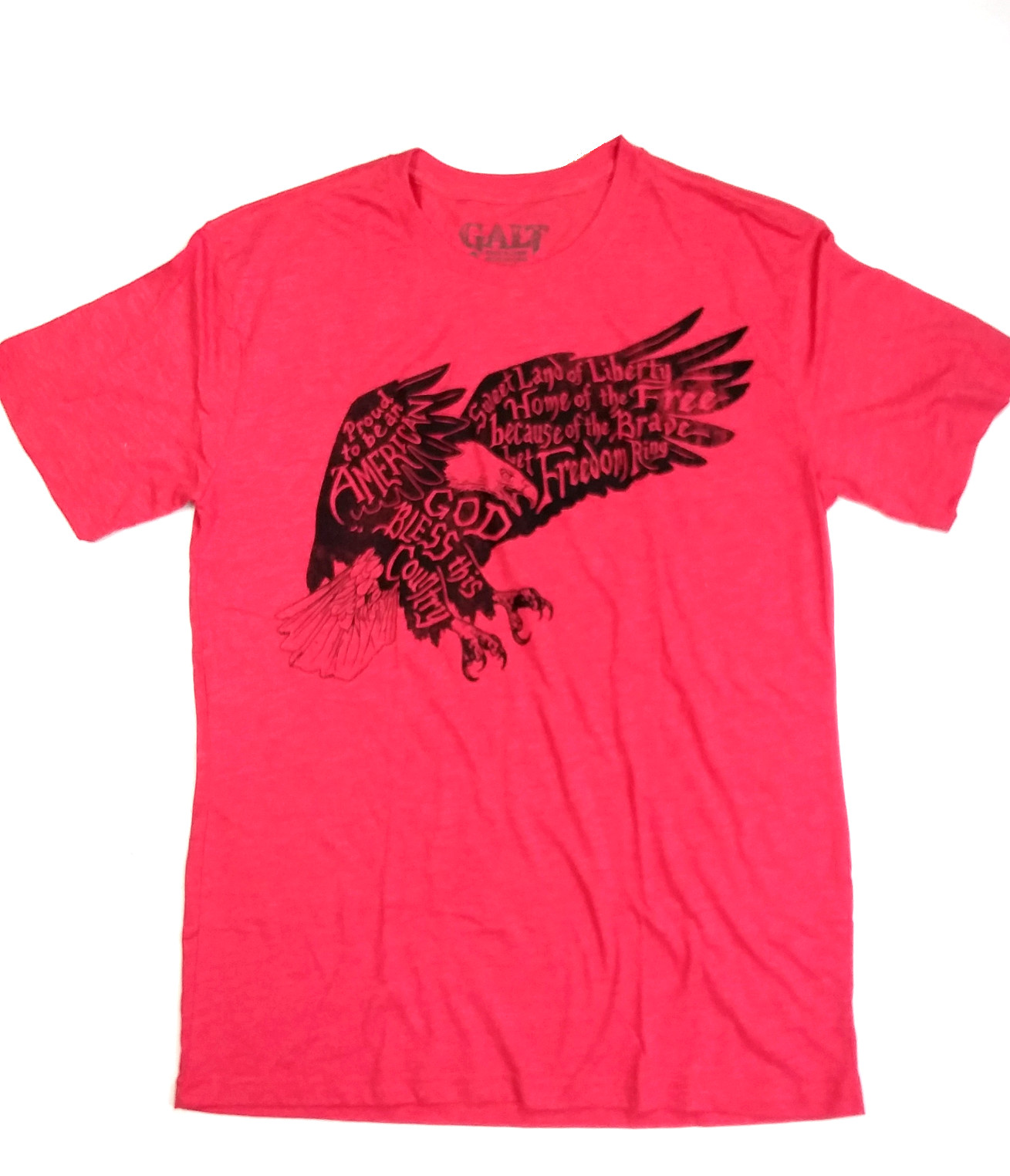 GALT USA Signature Men's Graphic Tee T Shirt , Red, Size XXL gallery