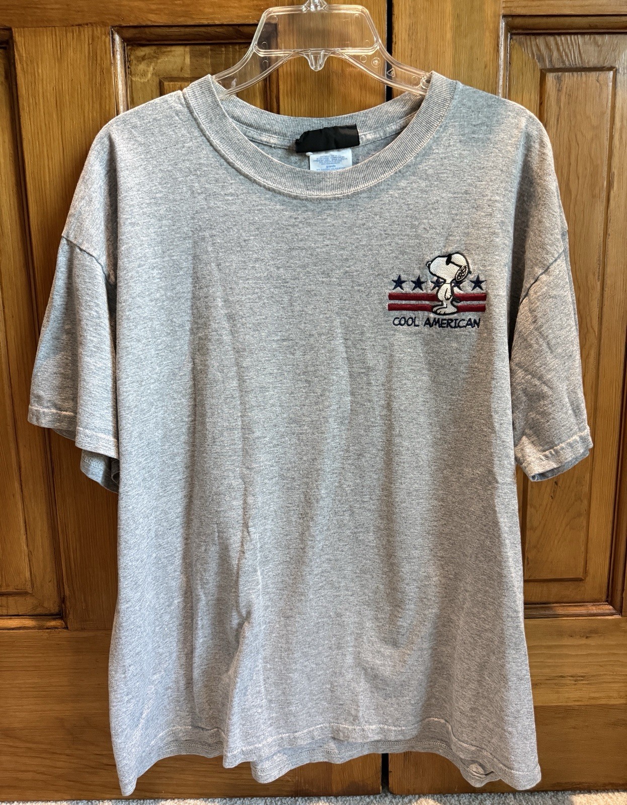 VTG Peanuts Collection “Cool American” Joe Cool Embroidered L Shirt Americana