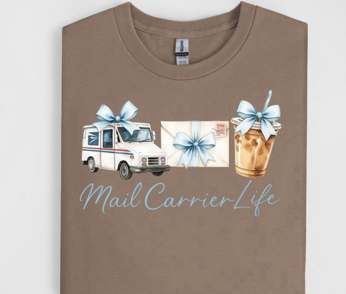 Mail Carrier Life Graphic Tee Multicolor Cotton Crew Neck Short Sleeve One Size gallery