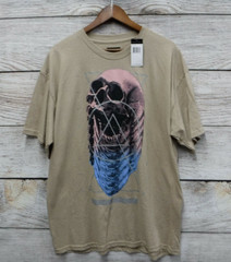 Sean John Shirt Mens XLarge Beige Classic Fit Evolving Skull Crew Neck T New