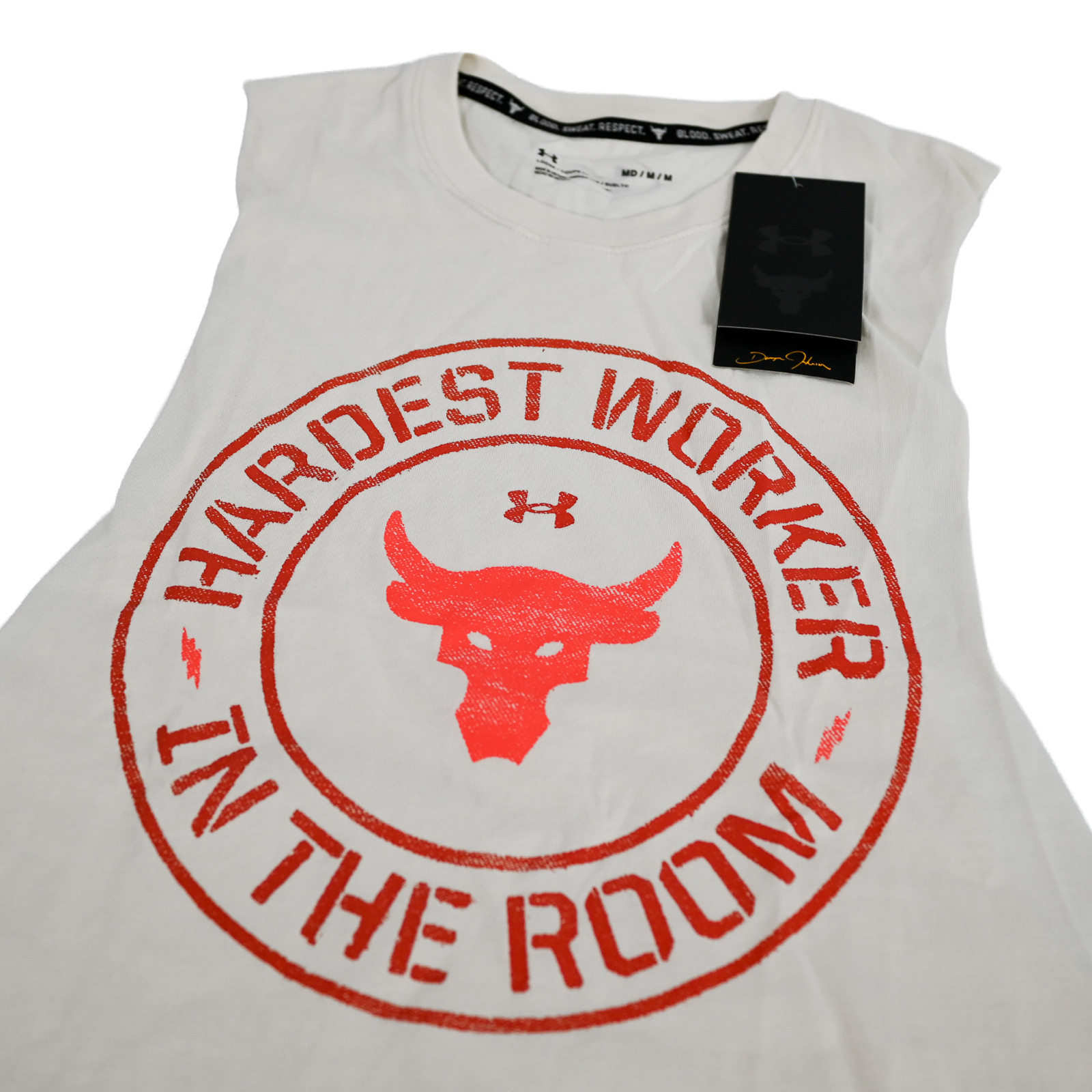 Under Armour Men's Medium UA Project Rock Hardest Worker Tank Top - Brand New gallery