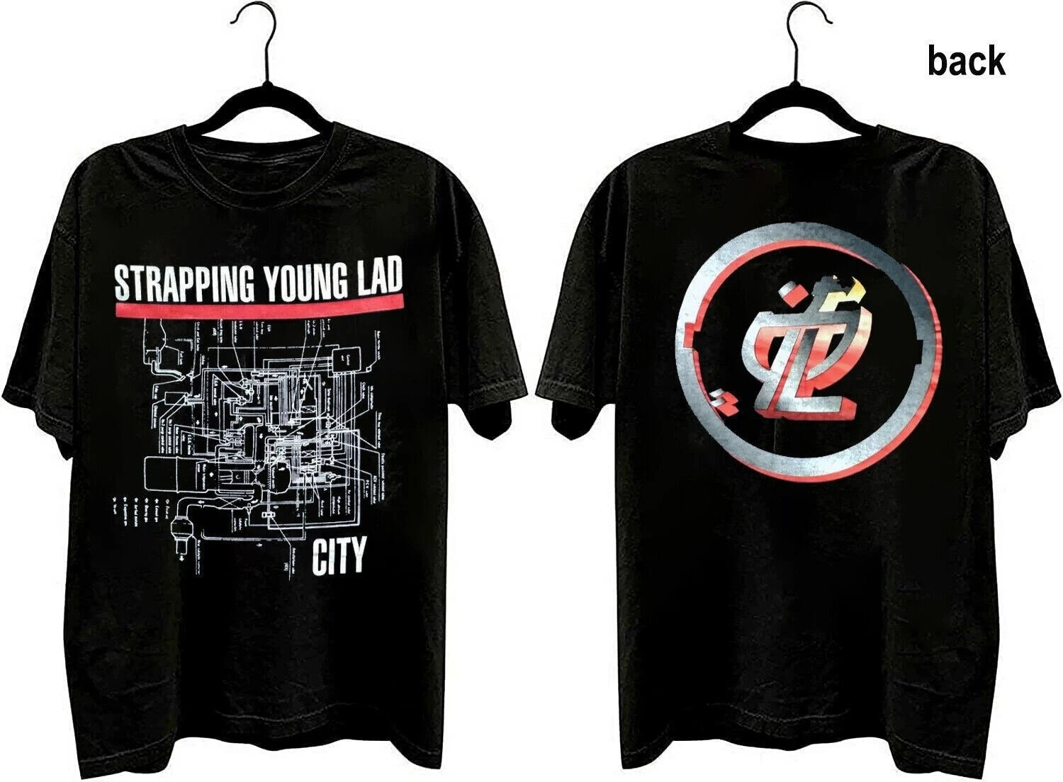 2 sides 1997 City Strapping Young Lad Band Shirt Black Unisex S-5XL HD925 gallery