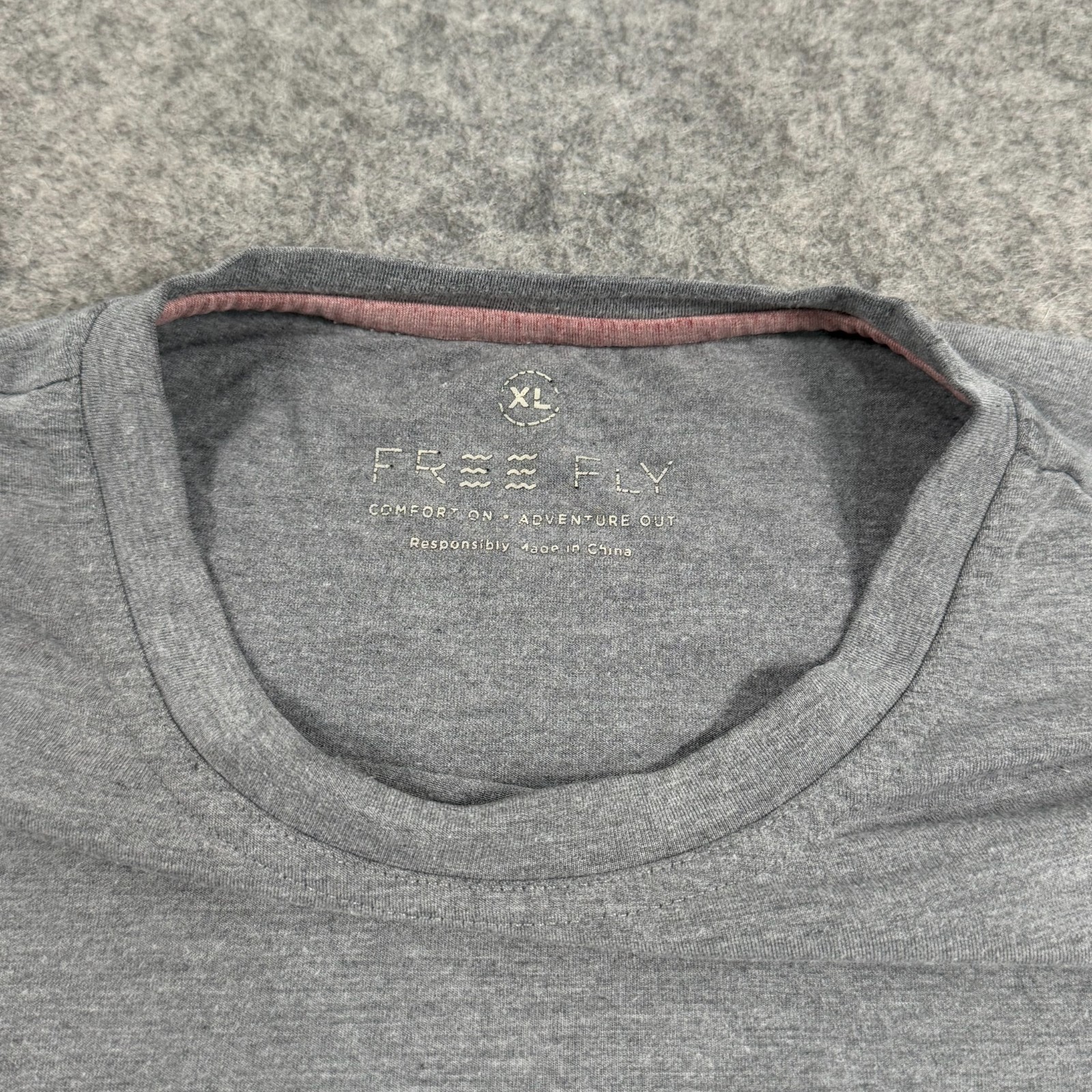 Free Fly Heather Gray Bamboo Short Sleeve Pocket Tee T-Shirt Men's Size XL gallery