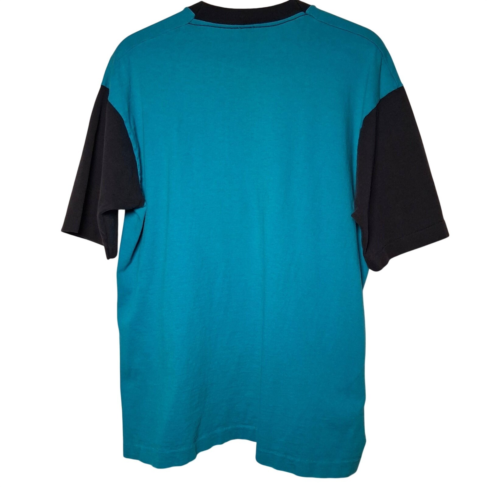 Vintage 1990s Colorblock T Shirt L Blue Black Single Stitch Grunge Skate READ gallery