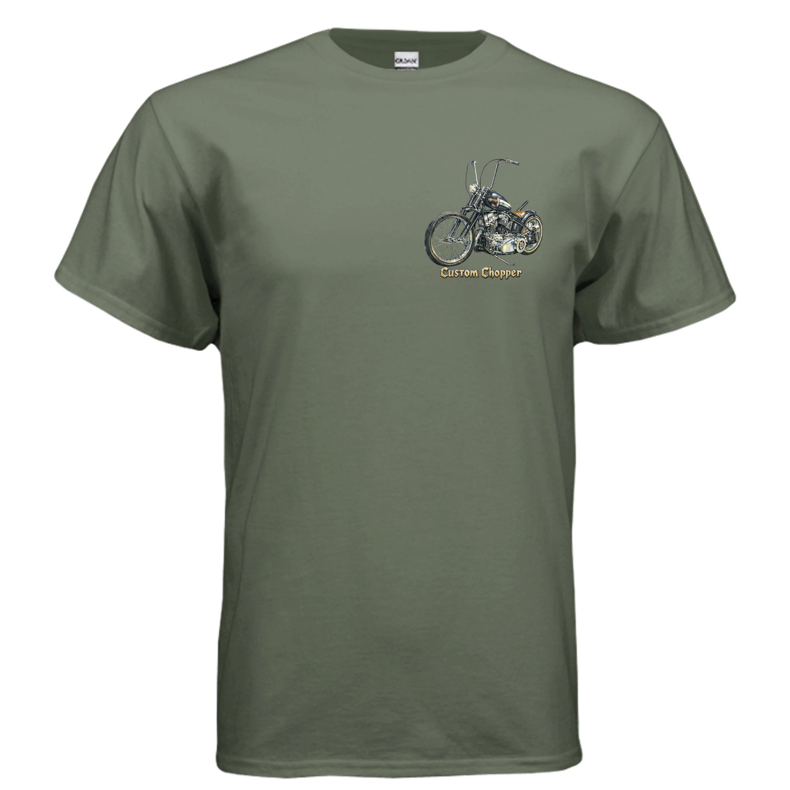 Custom Chopper 3 Vintage Motorcycle Art T-Shirt An Old Man's Art gallery
