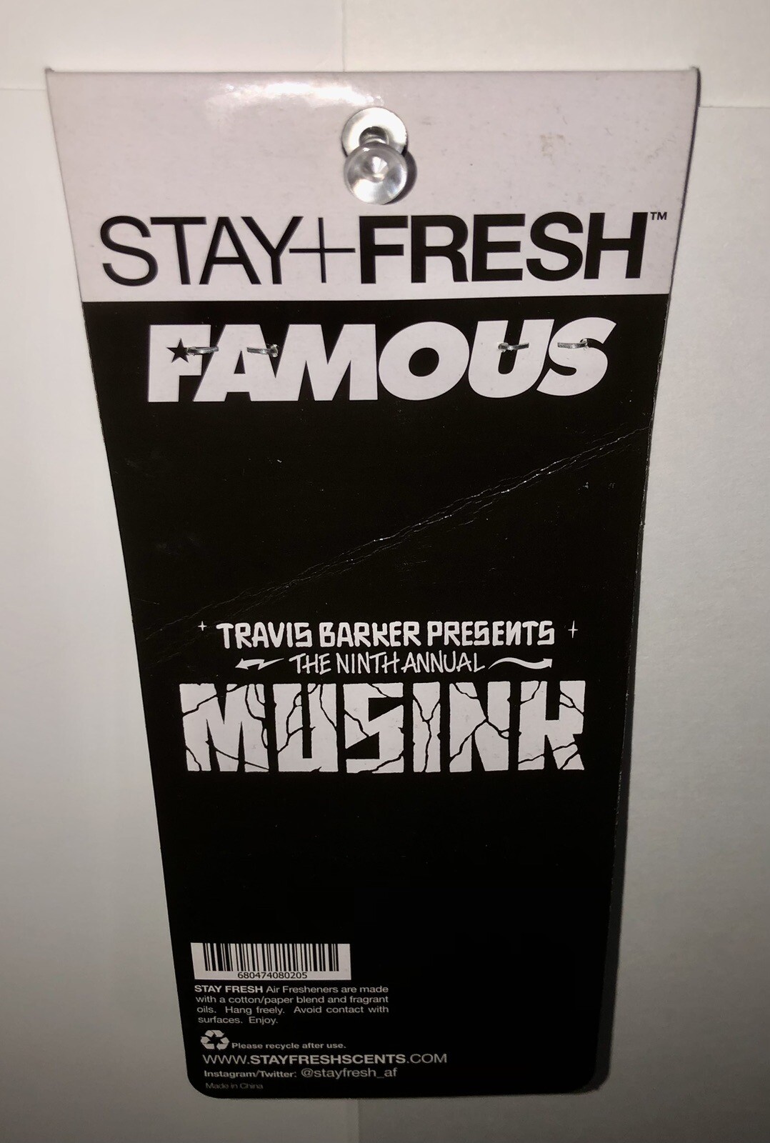 Famous Stars And Straps MUSINK Air Freshener Travis Barker Blink 182 NWT gallery