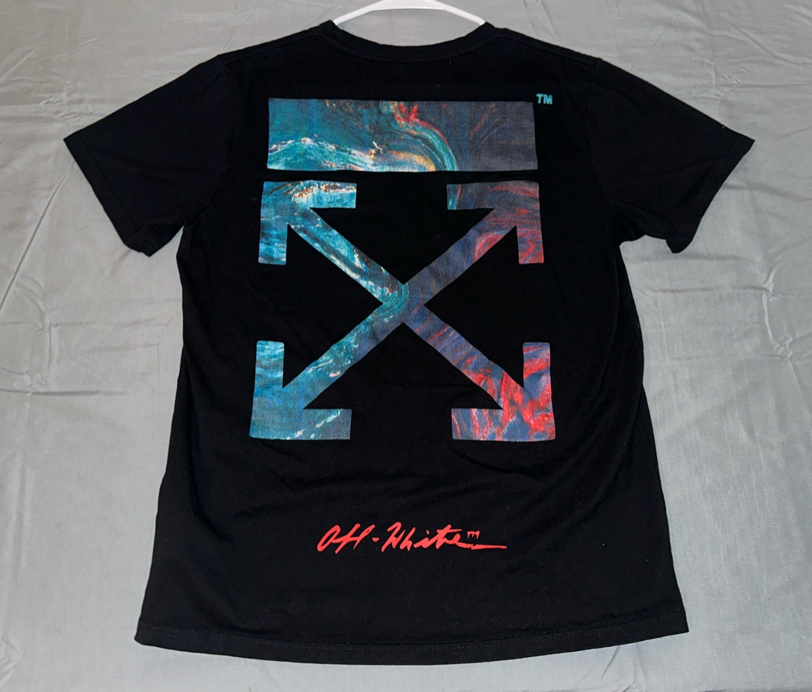 Men's Short Sleeve T-Shirt Off White, Black/White, Size Medium gallery