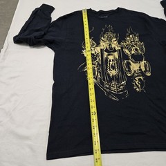 EUC Sz LARGE Elder Scrolls Loot Crate Black Shirt Gold Foil Graphic Long Sleeve