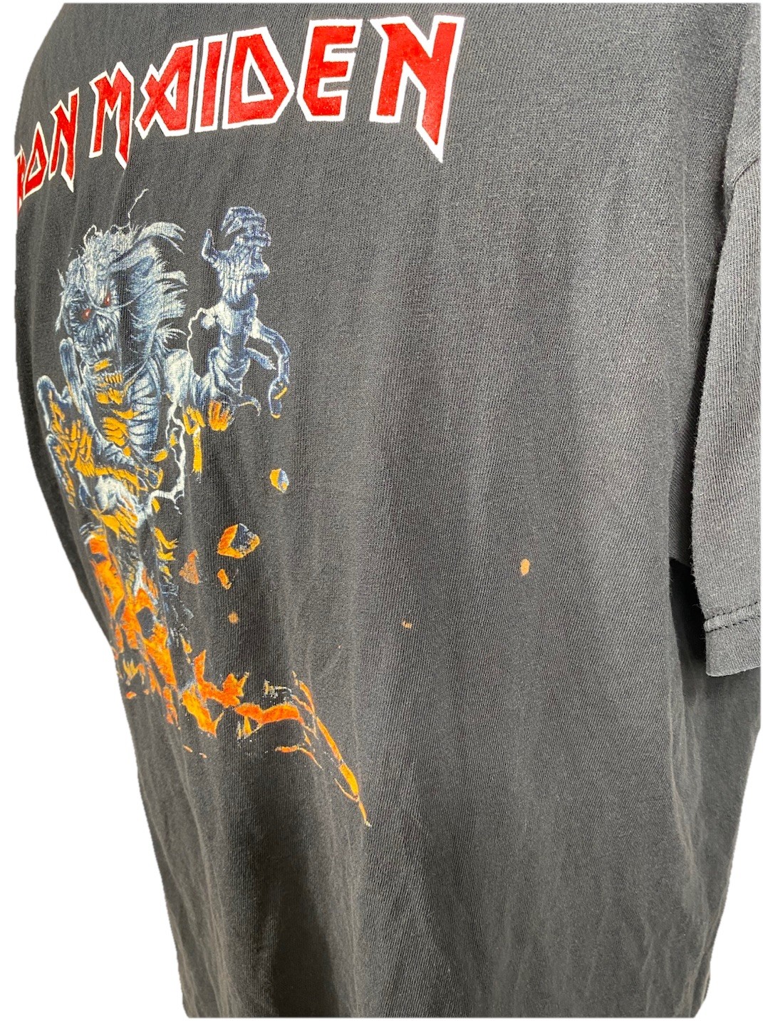 Iron Maiden Shirt Vintage Music Rock Band Men’s See Measurements Torn Collar gallery