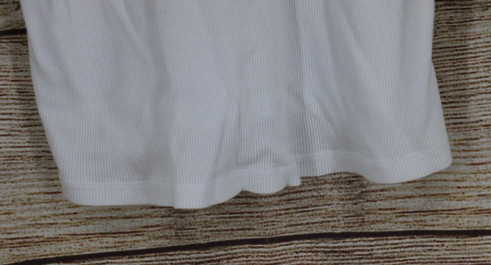 Mens XL White Ribbed Tank Top Sleeveless Undershirt A Shirt Basic Cotton gallery