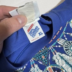 Morning Sun-Jerzees VTG Tee, Graphic, USA, 100% Combed Cotton, Blue, F/M, XL