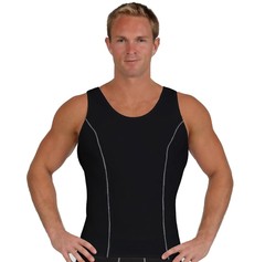 INSTA SLIM HIGH COMPRESSION MUSCLE TANK SIZE: MEN XL – BLACK/WHITE