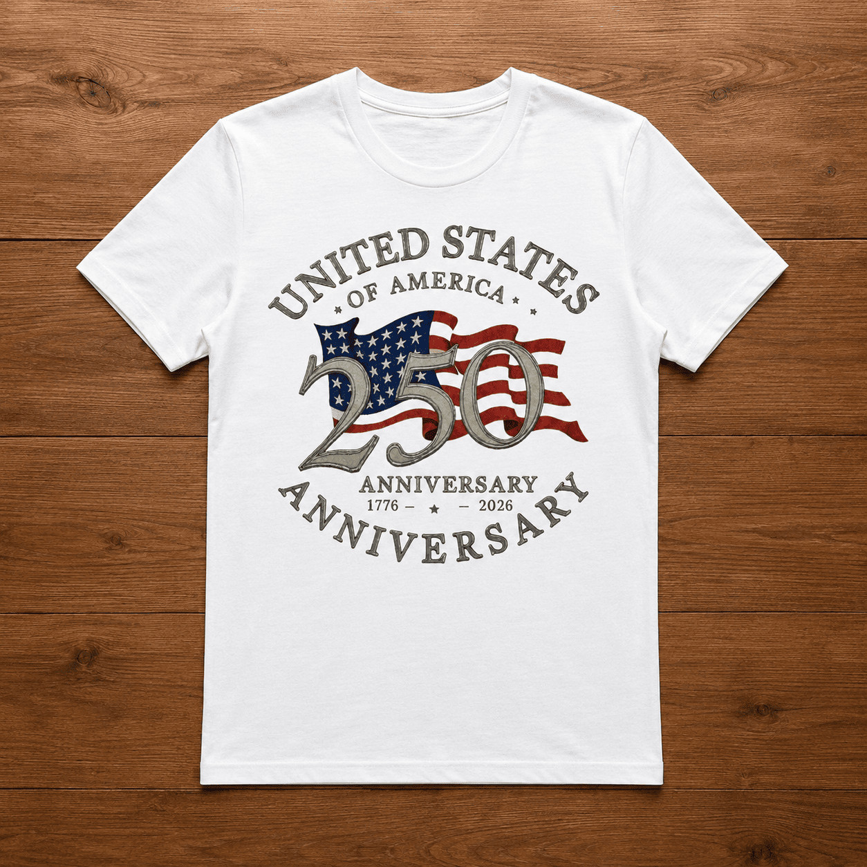 USA 250th Anniversary T Shirt 1776 2026 Flag Heritage Patriotic Graphic Tee gallery