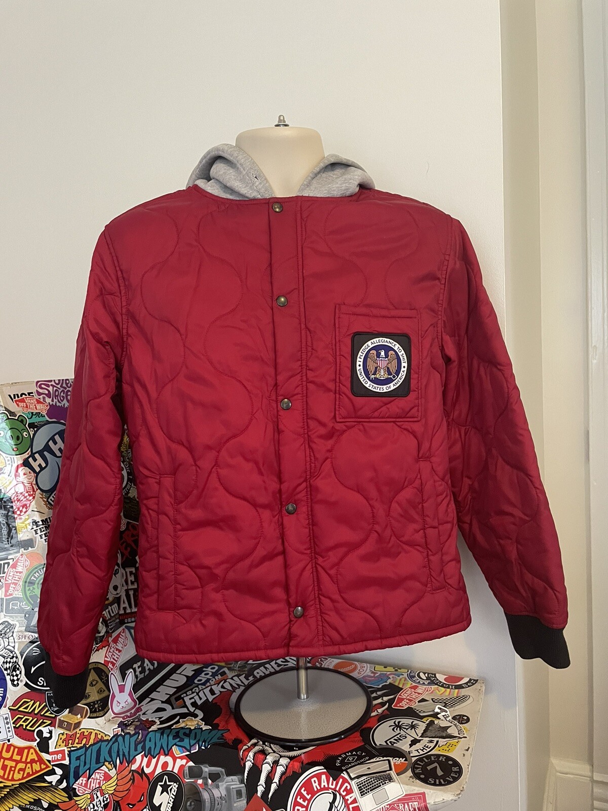 Supreme “i pledge allegiance to sh*t” Quilted Jacket Size Small gallery