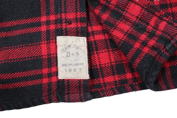 Ralph Lauren Denim & Supply Plaid Flannel Shirt L Cotton Made in India Japan gallery