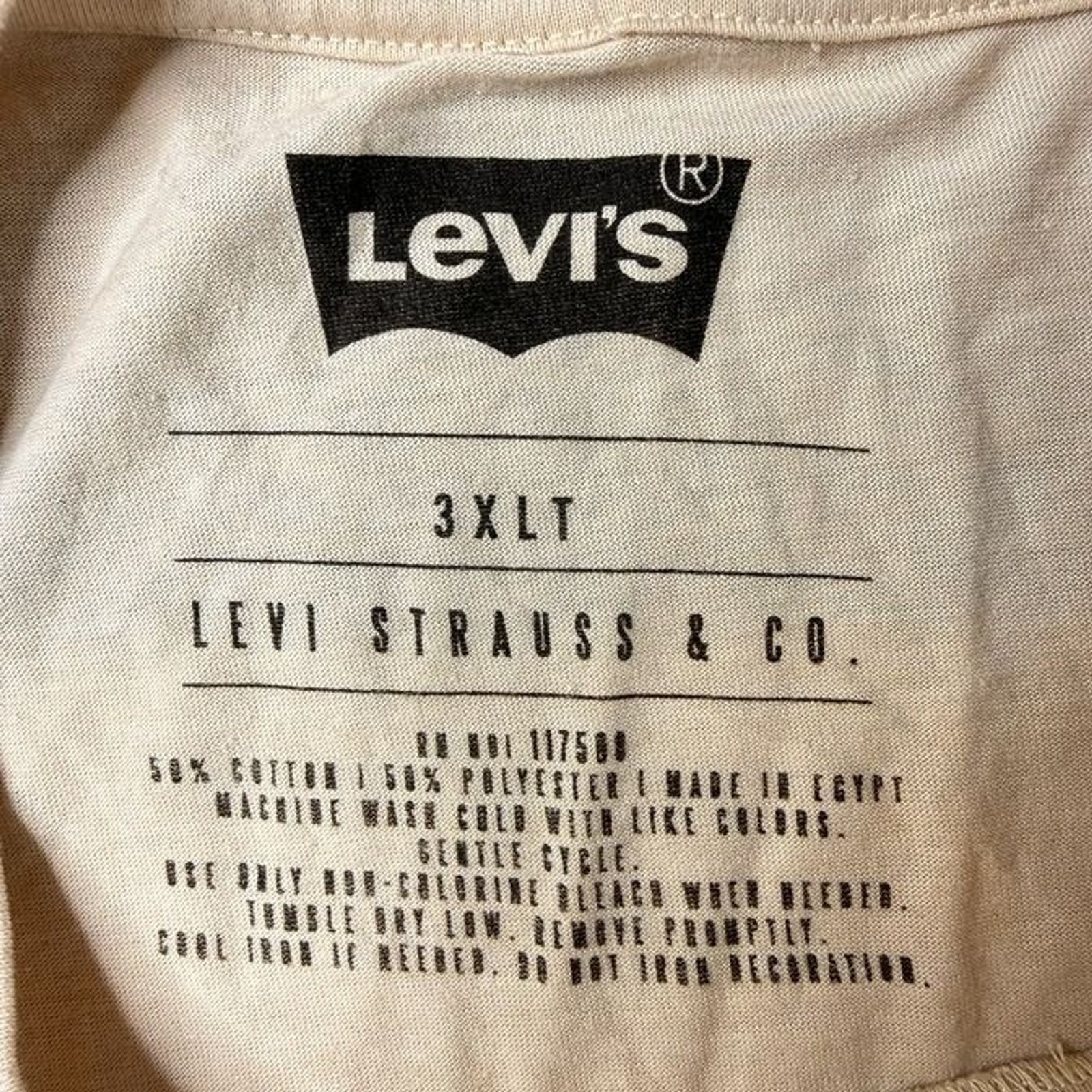 Levi's Men's Short Sleeve Regular Fit Graphic T-Shirt - Oatmeal - 3XLT gallery