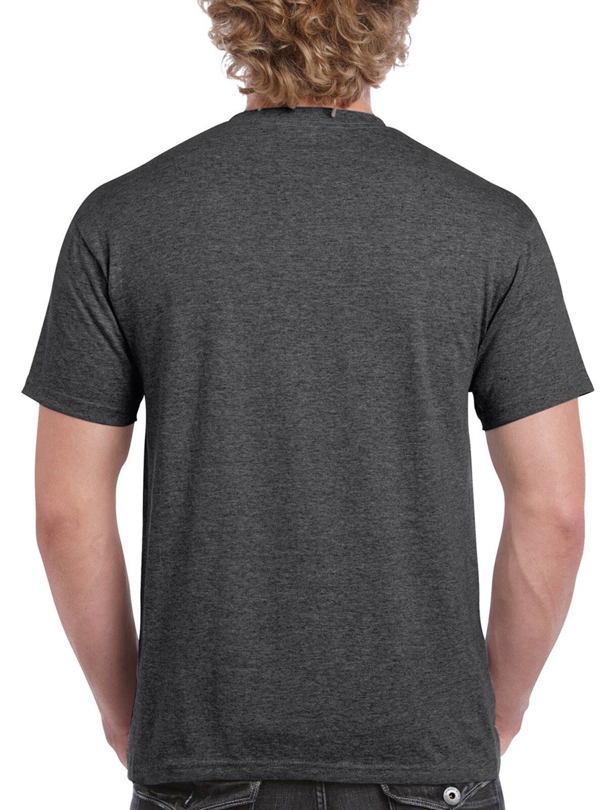 Gildan Mens Ultra Cotton T-Shirt, 2-Pack, Dark Heather, Small gallery